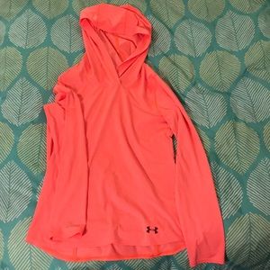 Bright salmon running hoodie